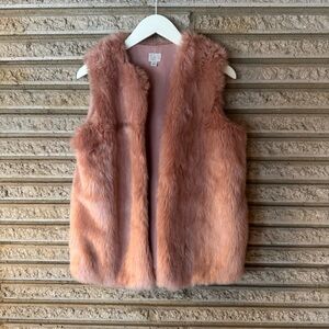 A New Day Blush Faux Fur Vest